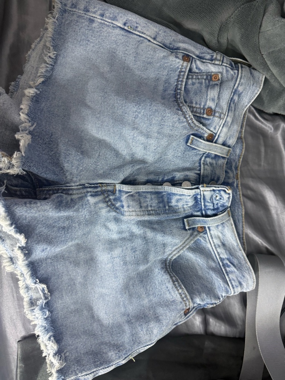 Levi's Light Blue High-Waisted Denim Jean Shorts